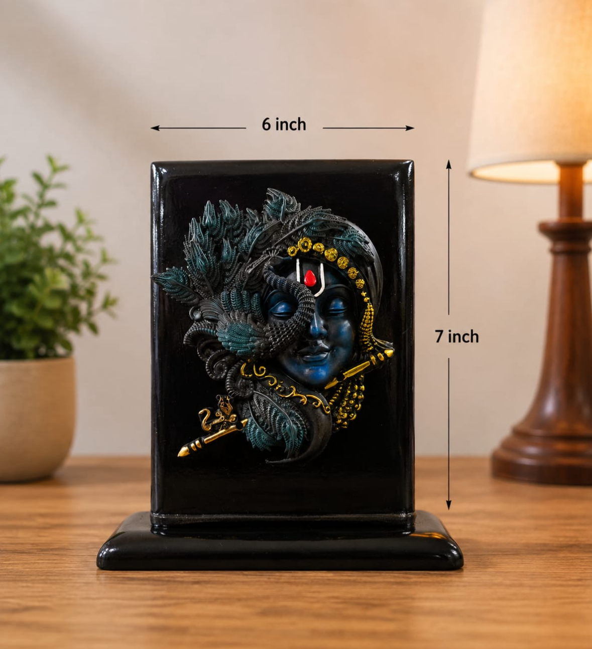 Shree Krishna wooden base