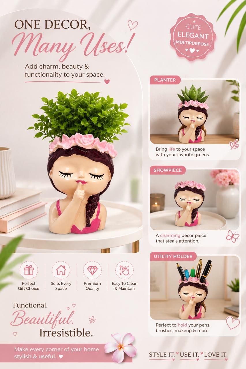 Girl planter